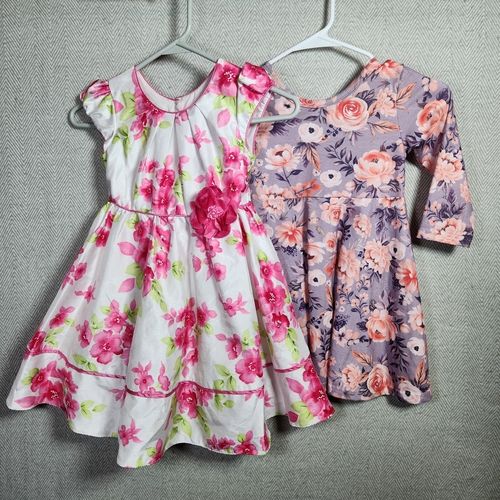 Jona Michelle & Unbranded Floral Girls 4 Dresses Set - Pink and Purple #spring
